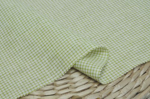 2945 (15) Linen Rayon Mini Check - 125g Lightweight, 138cm Width, Youthful Spring Summer Pattern #2945