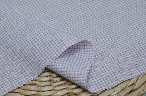 2945 (16) Linen Rayon Mini Check - 125g Lightweight, 138cm Width, Youthful Spring Summer Pattern #2945