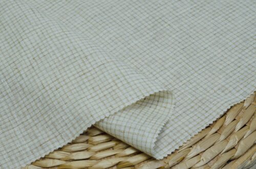 2945 (17) Linen Rayon Mini Check - 125g Lightweight, 138cm Width, Youthful Spring Summer Pattern #2945