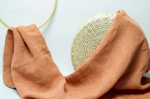 8041 (12) Stock 100%Linen Yarn Dyed Plain Linen Fabric Sample Card Swatches for Clothing #8041