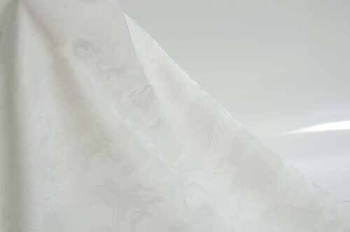 Linenschina7826 (3) 65% Rayon 30% Tencel 5% Linen 170g/m² - Luxury Jacquard Fabric with Oriental Patterns for Elegant Dresses #7826