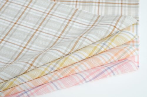 Linenschina8063 (2) 38% Linen 62% Tencel 125g/m² - Colorful Checkered Fabric with Breezy Summer Feel #8063