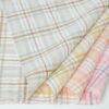 Linenschina8063 (4) 38% Linen 62% Tencel 125g/m² - Colorful Checkered Fabric with Breezy Summer Feel #8063