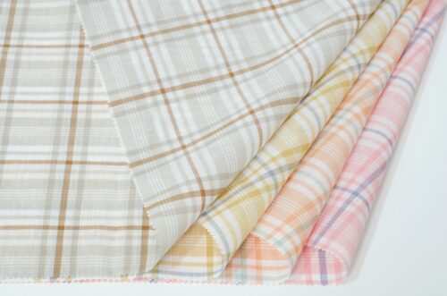 Linenschina8063 (4) 38% Linen 62% Tencel 125g/m² - Colorful Checkered Fabric with Breezy Summer Feel #8063
