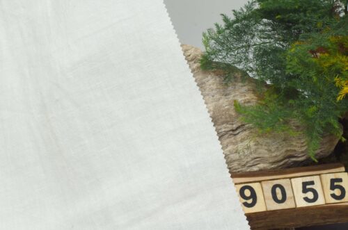 Linenschina9055 (18) Premium Linen Long-Staple Cotton Fabric - 154g/sqm, 137cm Width, Color-Woven for Spring/Summer Fashion #9055