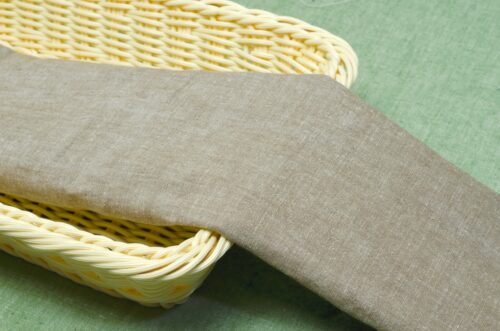 Linenschina9055 (2) Premium Linen Long-Staple Cotton Fabric - 154g/sqm, 137cm Width, Color-Woven for Spring/Summer Fashion #9055