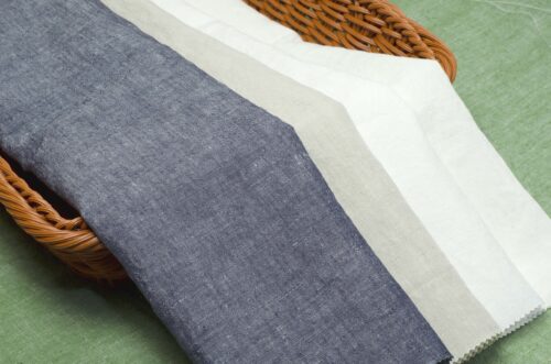 Linenschina9055 (8) Premium Linen Long-Staple Cotton Fabric - 154g/sqm, 137cm Width, Color-Woven for Spring/Summer Fashion #9055