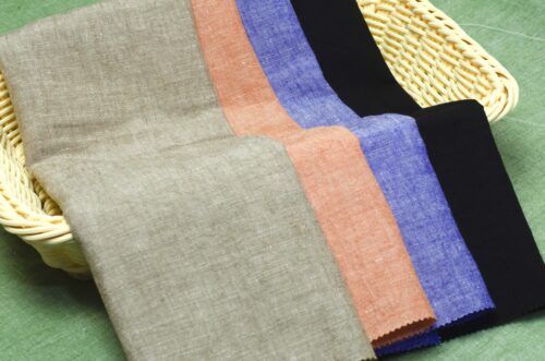 Linenschina9055 (9) Premium Linen Long-Staple Cotton Fabric - 154g/sqm, 137cm Width, Color-Woven for Spring/Summer Fashion #9055