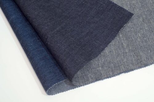 Linenschina9142 (3) Hemp Cotton Denim Fabric - 175g/sqm, 148cm Width, Soft & Durable for Pants, Jackets, and Suits #9142