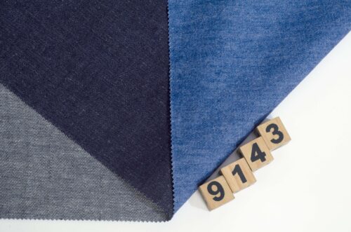 Hemp Cotton Heavy Denim - 225g/sqm, 148cm Width, Breathable & Stylish for Casual Outfits #9143