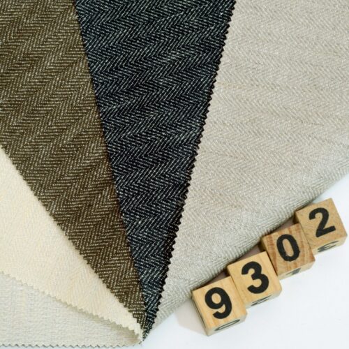Linenschina9302 (1) Linen Cotton Herringbone Fabric - 250g/sqm, 138cm Width, Textured & Structured for Pants and Jackets #9302