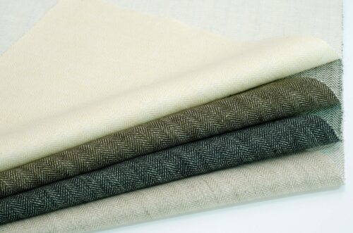 Linenschina9302 (2) Linen Cotton Herringbone Fabric - 250g/sqm, 138cm Width, Textured & Structured for Pants and Jackets #9302