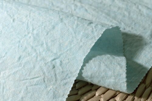 Linenschina9602 (1) Washed Linen Fabric - 176g/sqm, 138cm Width, Pre-Wrinkled & Breathable for Natural Style Clothing #9602
