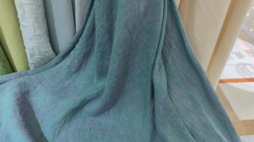 Linenschina9602 (11) Washed Linen Fabric - 176g/sqm, 138cm Width, Pre-Wrinkled & Breathable for Natural Style Clothing #9602