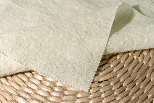 Linenschina9602 (15) Washed Linen Fabric - 176g/sqm, 138cm Width, Pre-Wrinkled & Breathable for Natural Style Clothing #9602