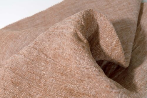 Linenschina9602 (7) Washed Linen Fabric - 176g/sqm, 138cm Width, Pre-Wrinkled & Breathable for Natural Style Clothing #9602