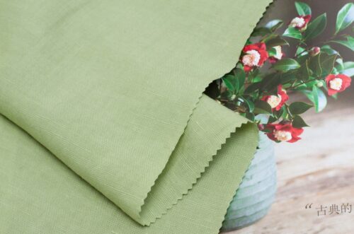 Linenschina9810 (18) 9810# Tencel Linen Rose Fiber Fabric - 135g/sqm, 137cm Width, Aromatic & Draping for Luxury Spring/Summer Dresses #9810