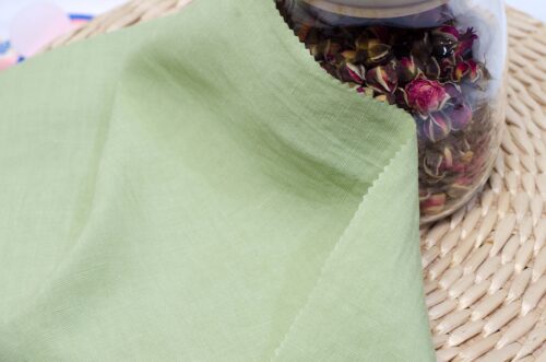 Linenschina9810 (7) 9810# Tencel Linen Rose Fiber Fabric - 135g/sqm, 137cm Width, Aromatic & Draping for Luxury Spring/Summer Dresses #9810