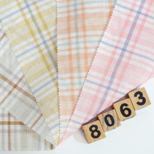 MZC_7370 38% Linen 62% Tencel 125g/m² - Colorful Checkered Fabric with Breezy Summer Feel #8063
