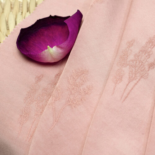 MZC_9177 48% Rose 52% Filament 132g/m² - Clover Jacquard Fabric - Floral Scented Dress Material #D18007