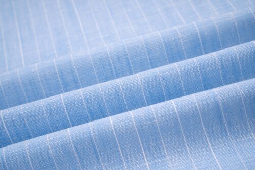 SW_05358 Linen Cotton Stripe Fabric - 145g Medium Weight, 140cm Width, Versatile Material - Summer Wear #3539