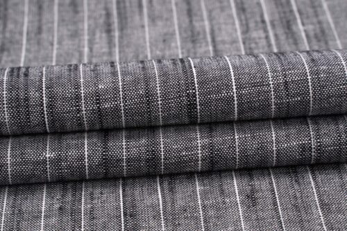 SW_05361 Linen Cotton Stripe Fabric - 145g Medium Weight, 140cm Width, Versatile Material - Summer Wear #3539
