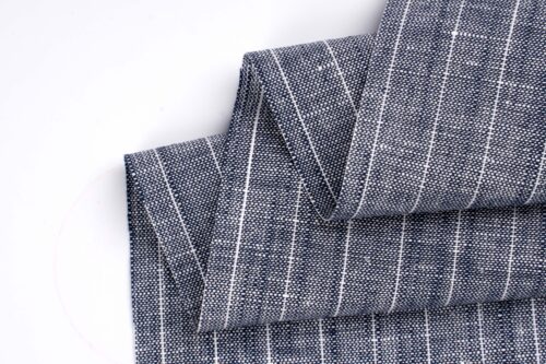 SW_05363 Linen Cotton Stripe Fabric - 145g Medium Weight, 140cm Width, Versatile Material - Summer Wear #3539