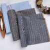SW_05368 Linen Cotton Stripe Fabric - 145g Medium Weight, 140cm Width, Versatile Material - Summer Wear #3539