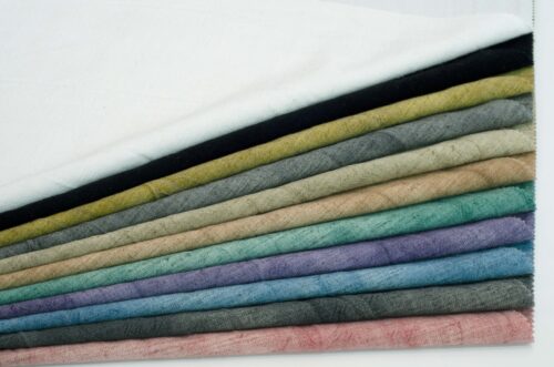 linenschina 2409 (3) Linen Tencel Viscose Blend Fabric - 211g Medium Weight, 138cm Width, Textured Surface - Perfect for Autumn Winter Spring Garments #2409
