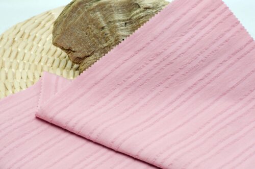 linenschina 2524 (11) Cotton Ramie Stretch Fabric - 179g Medium Weight, 138cm Width, 2% Elastic - Jacquard Texture for Shirts & Pants - Spring Summer #2524