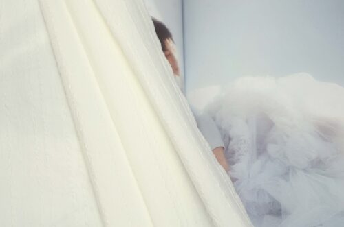 linenschina 2524 (16) Cotton Ramie Stretch Fabric - 179g Medium Weight, 138cm Width, 2% Elastic - Jacquard Texture for Shirts & Pants - Spring Summer #2524