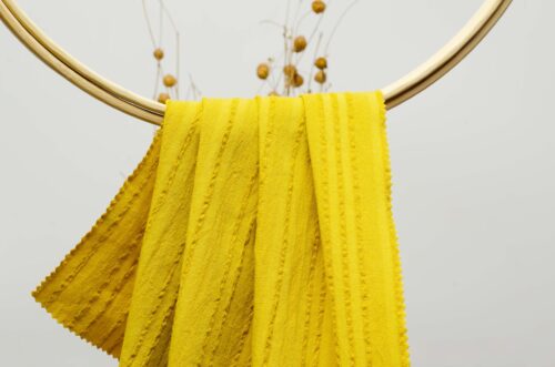 linenschina 2524 (5) Cotton Ramie Stretch Fabric - 179g Medium Weight, 138cm Width, 2% Elastic - Jacquard Texture for Shirts & Pants - Spring Summer #2524