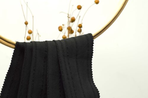 linenschina 2524 (6) Cotton Ramie Stretch Fabric - 179g Medium Weight, 138cm Width, 2% Elastic - Jacquard Texture for Shirts & Pants - Spring Summer #2524