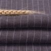linenschina 2812 (93) Herringbone Linen Fabric - 152g Medium Weight, 137cm Width, White Pinstripe - Structured Shirts & Pants Material #2812