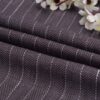 linenschina 2812 (94) Herringbone Linen Fabric - 152g Medium Weight, 137cm Width, White Pinstripe - Structured Shirts & Pants Material #2812