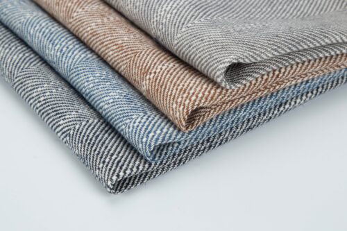 linenschina 2814 (11) Linen Cotton Herringbone Fabric - 210g Heavyweight, 138cm Width, Breathable Blend - Premium Autumn Winter Material #2814
