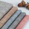 linenschina 2814 (12) Linen Cotton Herringbone Fabric - 210g Heavyweight, 138cm Width, Breathable Blend - Premium Autumn Winter Material #2814