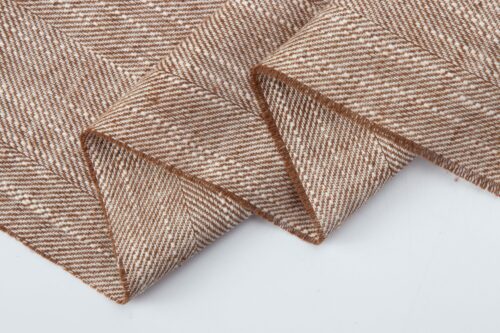 linenschina 2814 (3) Linen Cotton Herringbone Fabric - 210g Heavyweight, 138cm Width, Breathable Blend - Premium Autumn Winter Material #2814