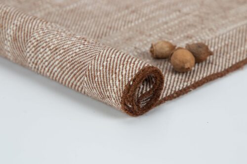 linenschina 2814 (4) Linen Cotton Herringbone Fabric - 210g Heavyweight, 138cm Width, Breathable Blend - Premium Autumn Winter Material #2814