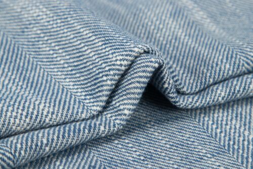 linenschina 2814 (6) Linen Cotton Herringbone Fabric - 210g Heavyweight, 138cm Width, Breathable Blend - Premium Autumn Winter Material #2814