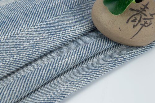linenschina 2814 (7) Linen Cotton Herringbone Fabric - 210g Heavyweight, 138cm Width, Breathable Blend - Premium Autumn Winter Material #2814