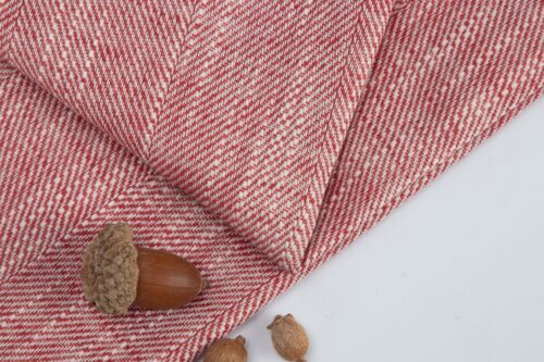 linenschina 2814 (9) Linen Cotton Herringbone Fabric - 210g Heavyweight, 138cm Width, Breathable Blend - Premium Autumn Winter Material #2814