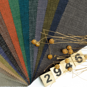 linenschina 2946 (1) Linen Polyester Blend - 147g Medium Weight, 137cm Width, Color Woven - Smooth Spring Summer Fabric #2946