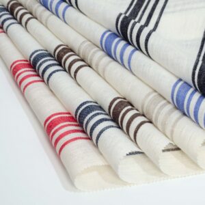 linenschina 2948 (1) Linen Stripe Jacquard - 143g Medium Weight, 138cm Width, Breathtaking Texture - Summer Dresses & Blouses #2948