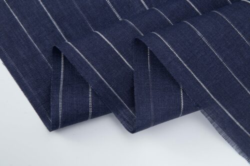 linenschina2817 (3) Yarn Dyed Linen Stripe Fabric - 170g Medium Weight, 138cm Width, Irregular Color Blocks - Unique Spring Summer #2817