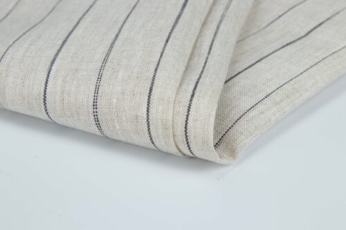 linenschina2817 (7) Yarn Dyed Linen Stripe Fabric - 170g Medium Weight, 138cm Width, Irregular Color Blocks - Unique Spring Summer #2817