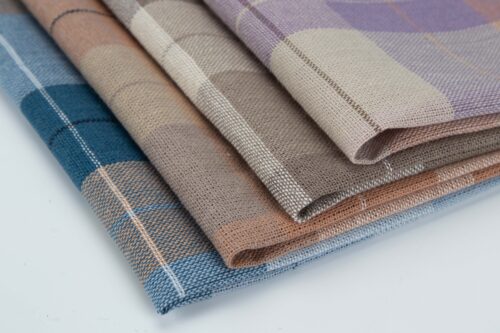 linenschina2819 (11) Linen Cotton Blend Fabric - 139g Lightweight, 138cm Width, Yarn Dyed Stripe - Soft Summer Spring Material #2819