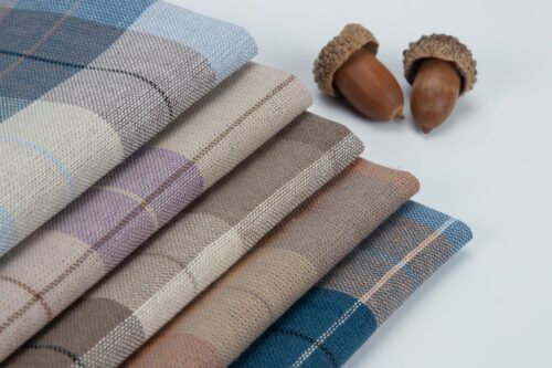 linenschina2819 (12) Linen Cotton Blend Fabric - 139g Lightweight, 138cm Width, Yarn Dyed Stripe - Soft Summer Spring Material #2819