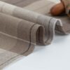 linenschina2819 (5) Linen Cotton Blend Fabric - 139g Lightweight, 138cm Width, Yarn Dyed Stripe - Soft Summer Spring Material #2819