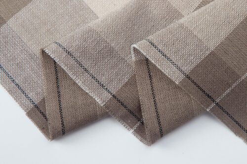 linenschina2819 (6) Linen Cotton Blend Fabric - 139g Lightweight, 138cm Width, Yarn Dyed Stripe - Soft Summer Spring Material #2819